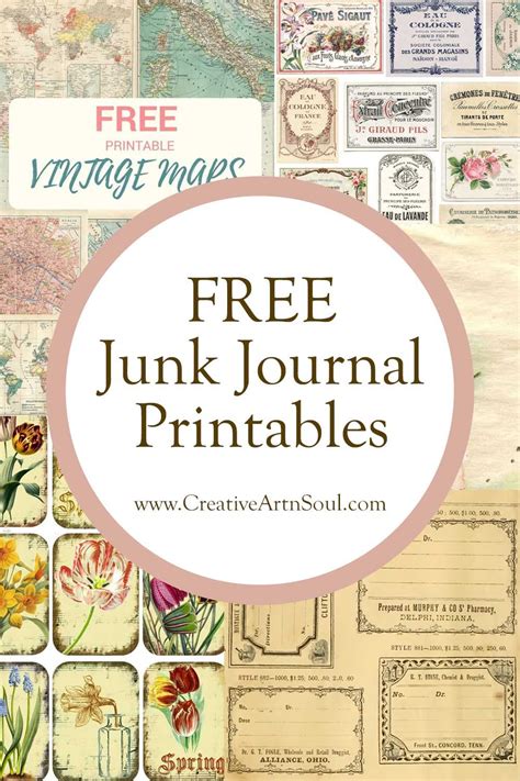 free printable junk journal pages.